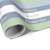 Anpassbarer glücklicher Ostertext Geschenkpapier (Rolleneckpunkt)