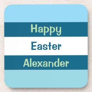 Anpassbarer glücklicher Ostertext Getränkeuntersetzer