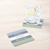 Anpassbarer glücklicher Ostertext Rechteckiger Pappuntersetzer (Vor Ort)