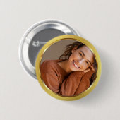 Anpassbarer Goldrahmen-Foto Button (Vorne & Hinten)