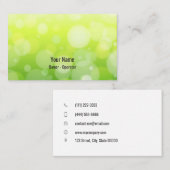 Anpassbarer grüner Knopf Visitenkarte (Vorne/Hinten)