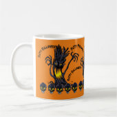 Anpassbarer Halloween-Baumstamm Kaffeetasse (Links)