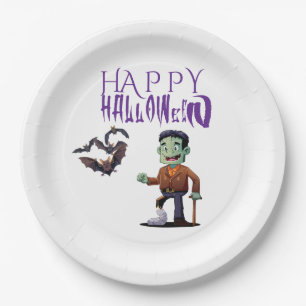 Anpassbarer Halloween-Spaß Pappteller