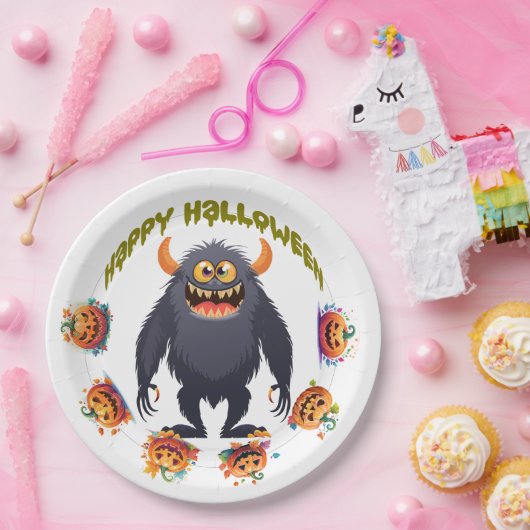 Anpassbarer Halloween-Spaß Pappteller (Party)