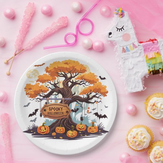 Anpassbarer Halloween-Spaß Pappteller (Party)