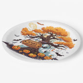 Anpassbarer Halloween-Spaß Pappteller (Schrägansicht)