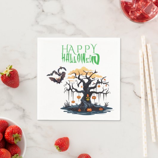 Anpassbarer Halloween-Spaß Serviette (Beispiel)