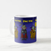 Anpassbarer Halloweentränke Hexenassistent Cartoon Kaffeetasse (Vorderseite Links)