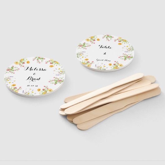 Anpassbarer Händefan für Hochzeiten - bearbeitbare Fächer (Non-assembled)