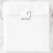 Anpassbarer Hänger mit einem Wort Ihrer Wahl Runder Aufkleber (Tasche)