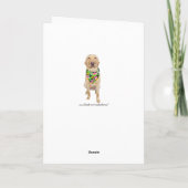 Anpassbarer hawaiianischer Gelbe Labrador zum Gebu Karte (Rückseite)