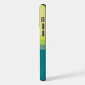 Anpassbarer, hellgelber, grün-gelber Block iPhone Hülle (Linke Seite)