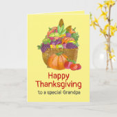 Anpassbarer Herbsternte Erntedank Karte (Gelbe Blume)