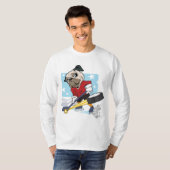 Anpassbarer Hockey-Mops T-Shirt (Vorne ganz)