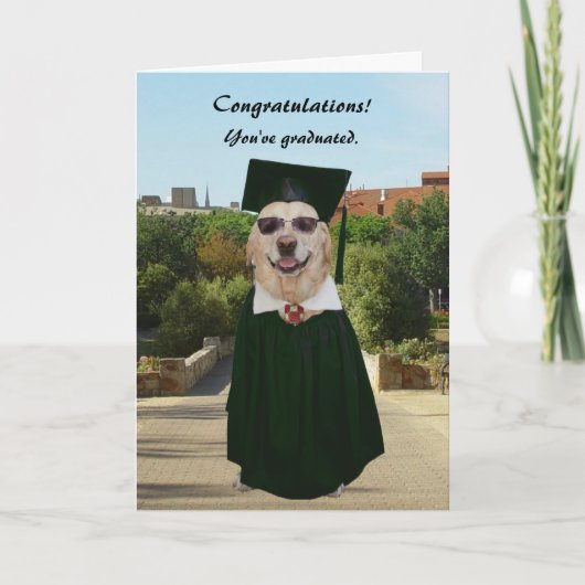 Anpassbarer Hund/Labrador-Abschluss Karte (Vorderseite)