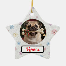 Anpassbarer Hund und Knochen Pet Star Weihnachten