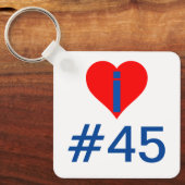 Anpassbarer I Heart President Schlüsselanhänger (Vorderseite)