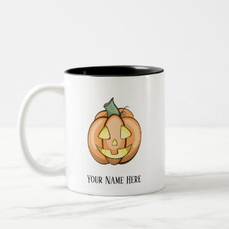 Anpassbarer „Jackie The Pumpkin“-Becher Zweifarbige Tasse