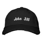 Anpassbarer John 3:16 Bestickte Baseballkappe (Vorderseite)