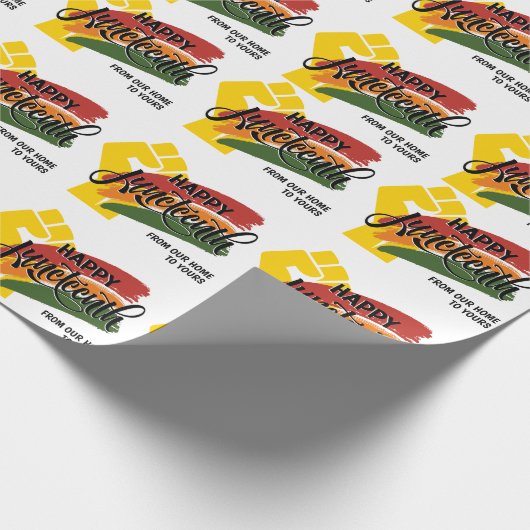 Anpassbarer JUNETEENTH Geschenkpapier (Ecke)