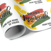 Anpassbarer JUNETEENTH Geschenkpapier (Rolleneckpunkt)