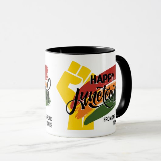 Anpassbarer JUNETEENTH Tasse (VorderseiteRechts)