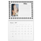 Anpassbarer Kalender mit Schwarzweißdruckmuster (Feb 2027)