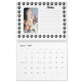 Anpassbarer Kalender mit Schwarzweißdruckmuster (Mär 2027)