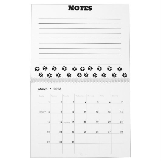 Anpassbarer KAT-Themenkalender 2025 Kalender (Mär 2026)