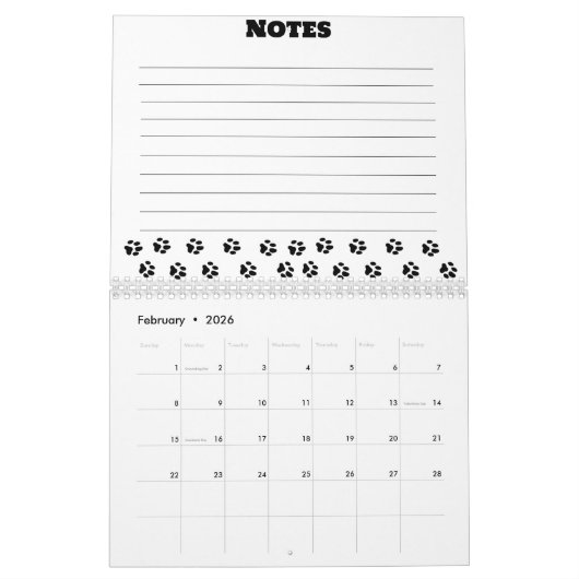 Anpassbarer KAT-Themenkalender 2025 Kalender (Feb 2026)