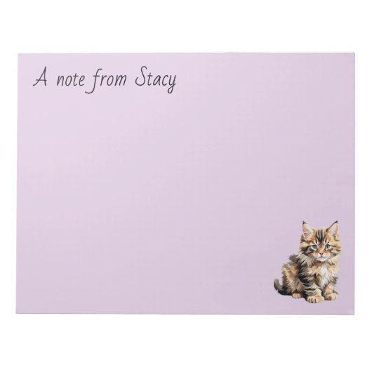 Anpassbarer Kitten Notepad Notizblock (Vorderseite)