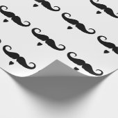 Anpassbarer kleiner Schnurrbart Geschenkpapier (Ecke)