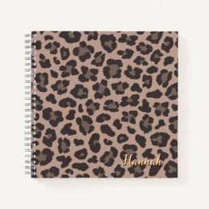 Anpassbarer Leoparddruck Notizblock