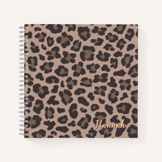 Anpassbarer Leoparddruck Notizblock (Vorderseite)