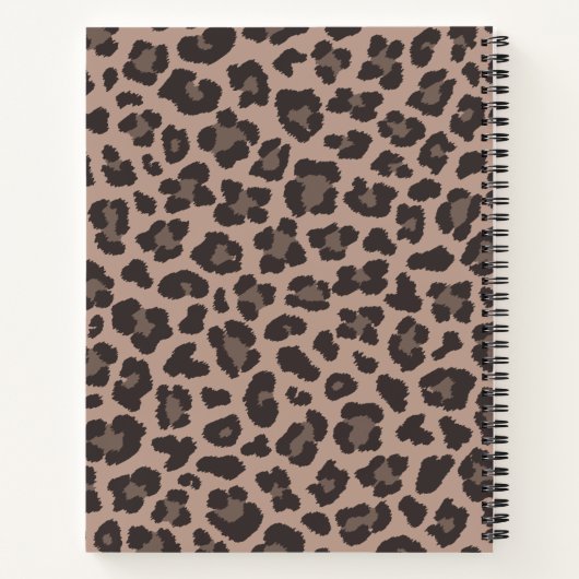 Anpassbarer Leoparddruck Notizblock (Rückseite)
