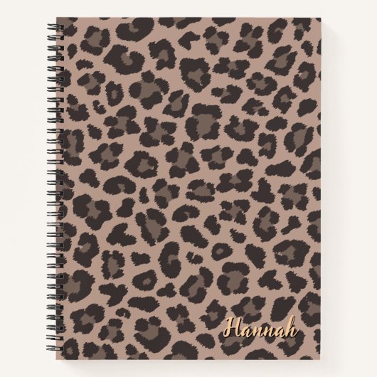 Anpassbarer Leoparddruck Notizblock (Vorderseite)