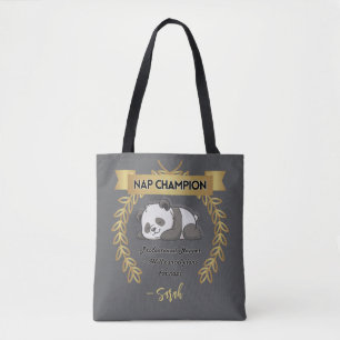 Anpassbarer Lustiger Panda-Nicker-Champion Tasche