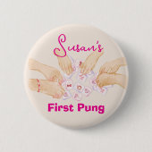 Anpassbarer Mahjong First Pung Button (Vorderseite)