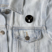 Anpassbarer Maultierhirsch-Schädel Button (Beispiel)