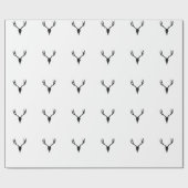 Anpassbarer Maultierhirsch-Schädel Geschenkpapier (Flach)