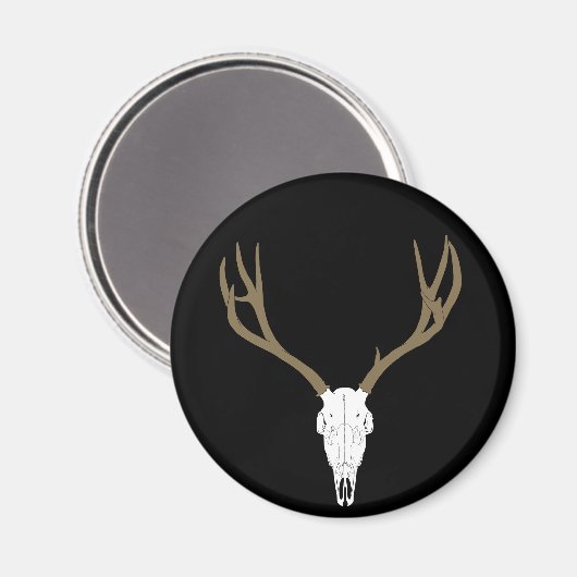 Anpassbarer Maultierhirsch-Schädel Magnet (Vorderseite/Rückseite)