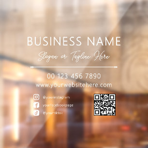 Anpassbarer minimalistischer moderner Kleinbetrieb Fensteraufkleber