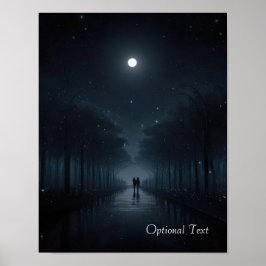Anpassbarer Mitternachtsspaziergang im Mondlicht P Poster