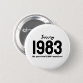 Anpassbarer Monat Jahr Text Legende Geschenk Button (Vorne & Hinten)