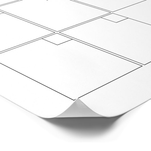 Anpassbarer Monogramm-Kalender Poster (Ecke)