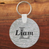 Anpassbarer Monogramm-Schlüsselanhänger Schlüsselanhänger (Vorderseite)