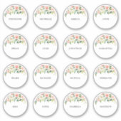 Anpassbarer Name des Ehegatten Dankeschön Sticker (Vorderseite)