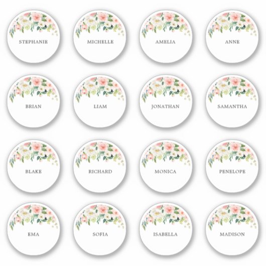 Anpassbarer Name des Ehegatten Dankeschön Sticker (Vorderseite)