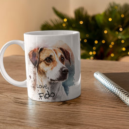 Anpassbarer Name des Hauses für verehrte Hundeelte Tasse
