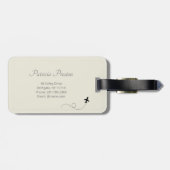 Anpassbarer Name Elegante Mutter Perltextur Gepäckanhänger (Rückseite horizontal)